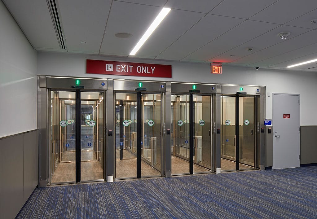 LNAA-ABE-Security-Checkpoint-(Connector)-Improvements Four-lane security check Secure exit #2