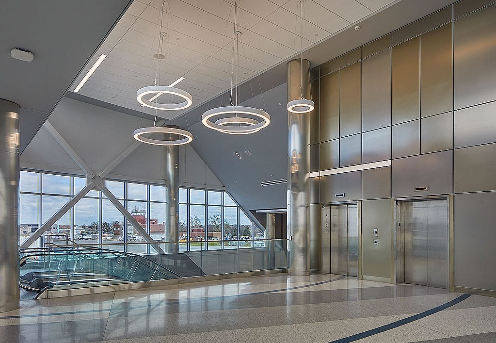 LNAA-ABE-Security-Checkpoint-(Connector)-Improvements Four-lane security check Elevators & Escalators