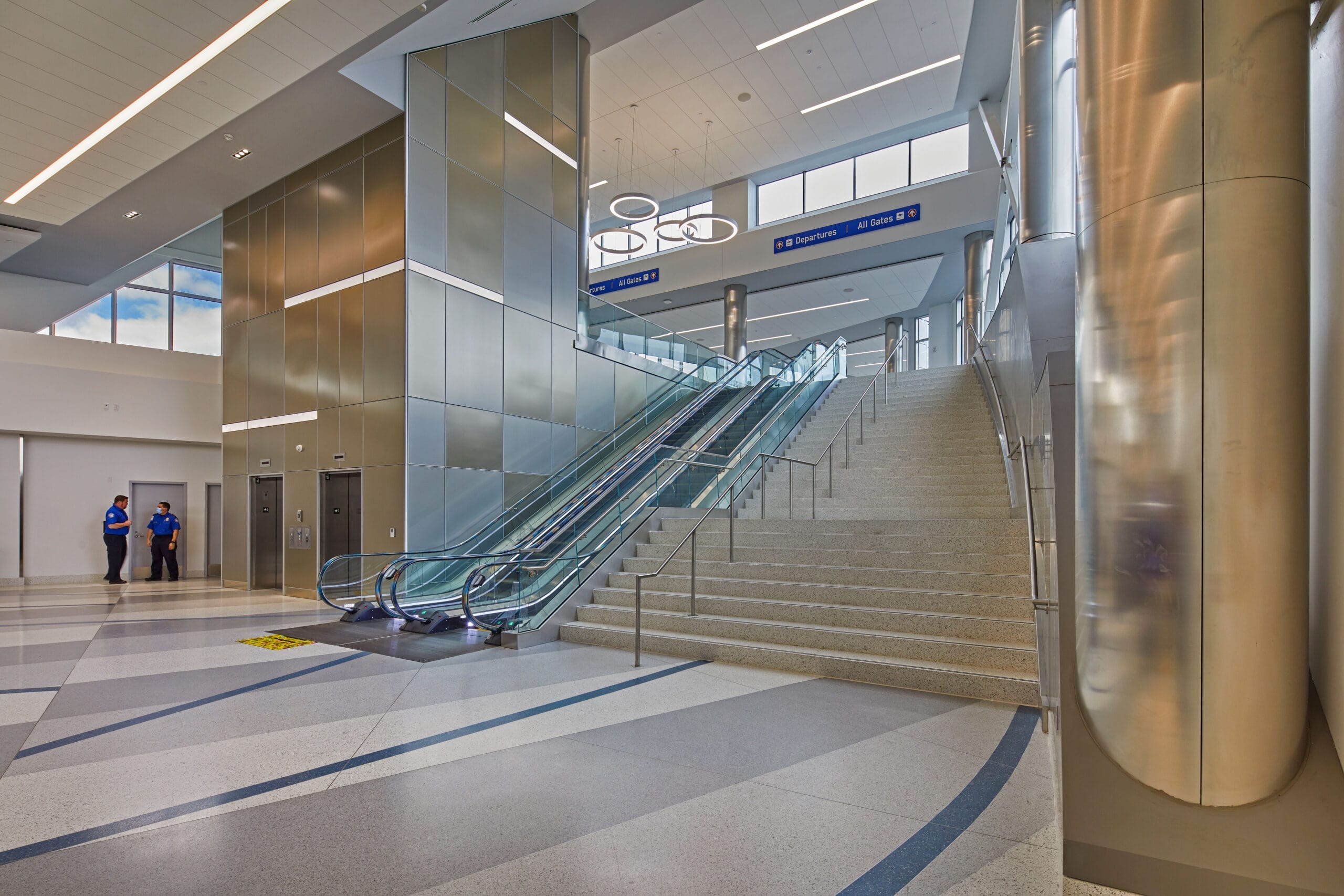 LNAA-ABE-Security-Checkpoint-(Connector)-Improvements Four-lane security check Elevators & Escalators