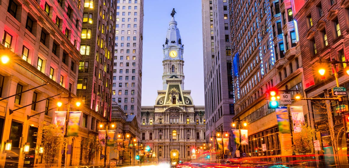 Philadelphia City Hall, Dilworth Plaza, and 15th Street Station